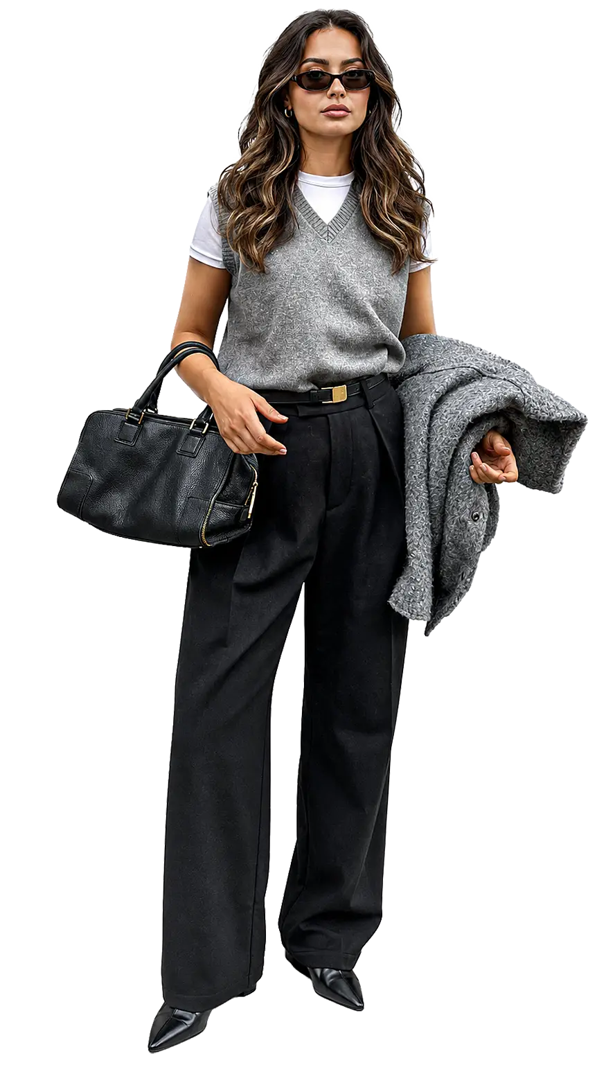 schmerzen-im-alltag KI-generiertes Symboldbild: Junge Frau im urbanen Outfit