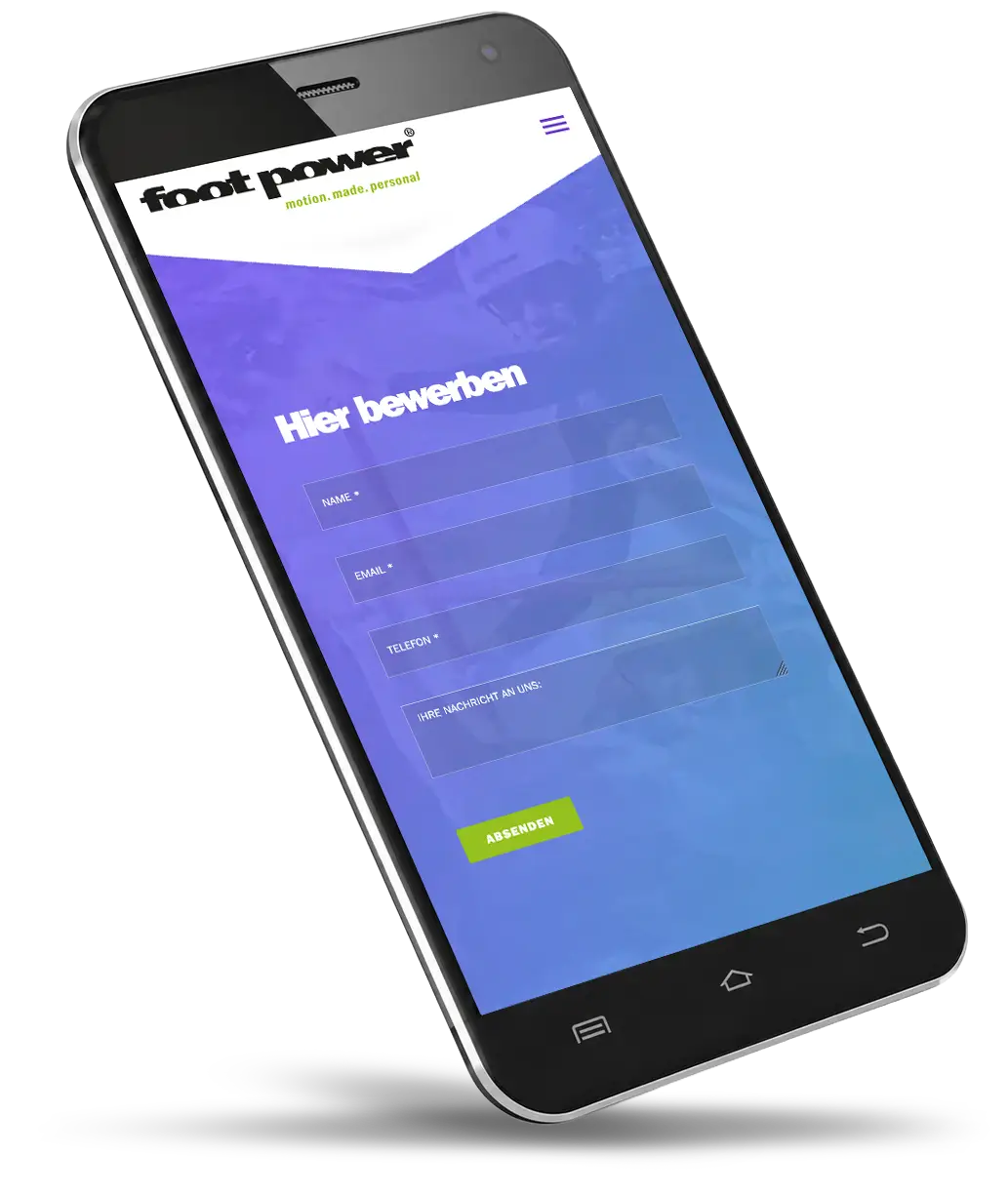 online-bewerben Online bei footpower bewerben